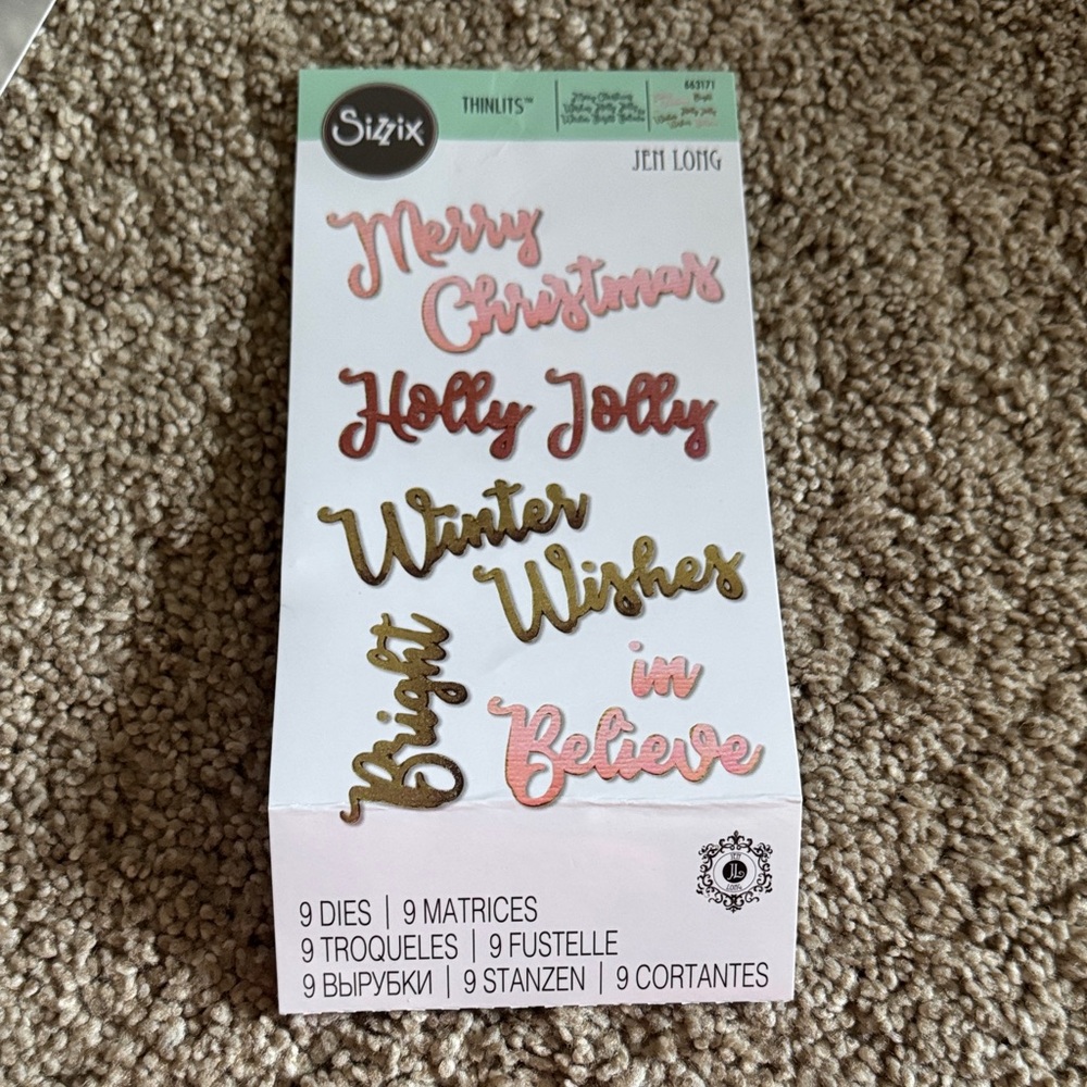 Sizzix Christmas Phrases Sentiment Thinlits